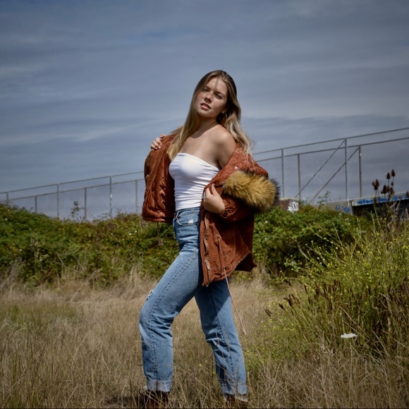 Rust corduroy coat - Picture 3 of 3